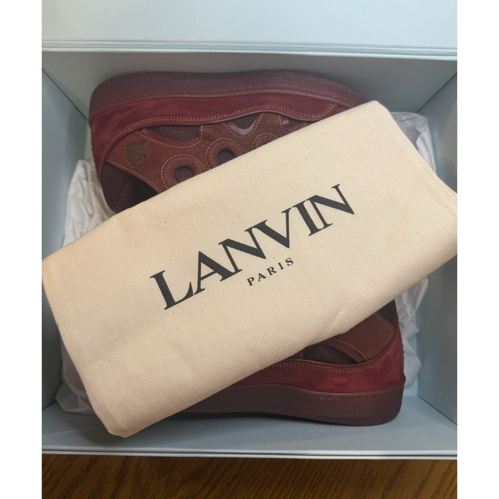 Lanvin Curb Sneaker (Maroon/Red) Size 10 - Picture 9 of 9